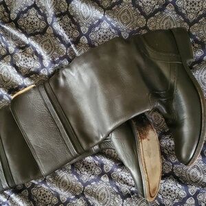 Frye Black Leather Tall Boots